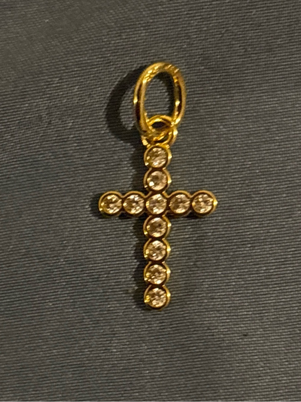 Gold Cross Pendant with CZ’s 925 Sterling Silver Gold plated, well made